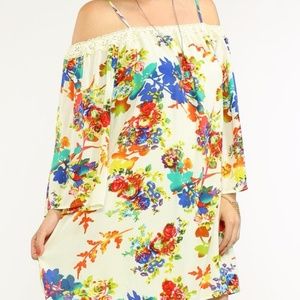 Flying Tomato Mellow Yellow Floral dress